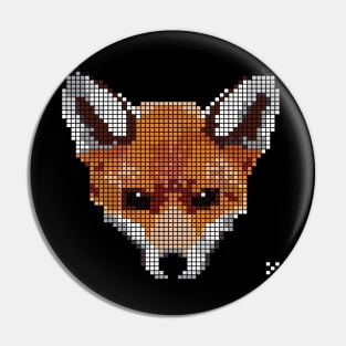 Cute Red Fox in pixel design Pin