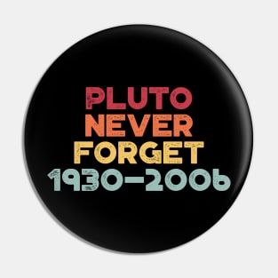 Pluto Never Forget 1930-2006 Vintage Retro (Sunset) Pin