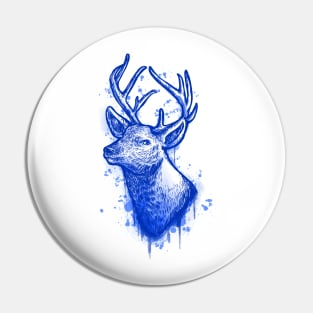 Great Deer Watercolor Pin