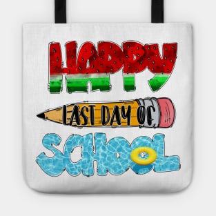 Happy last day of school, watermelon, summer, pool, teacher, kids, gift Tote