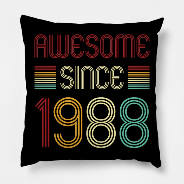 Vintage Awesome Since 1988 Pillow by Che Tam CHIPS