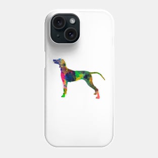 Weimaraner in watercolor Phone Case