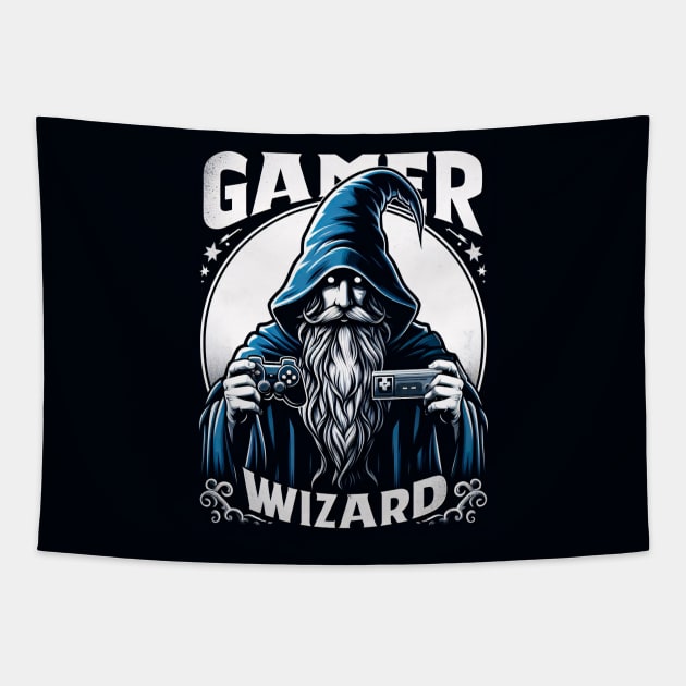 Gamer Wizard Tapestry by Fyllewy