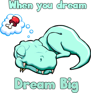 Dream Big Sleeping Baby Dinosaur Magnet