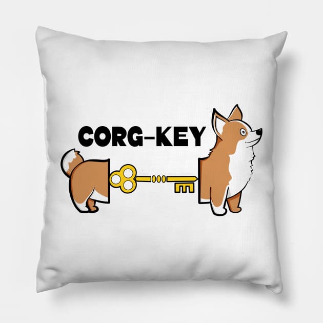 Corg-Key Pillow by Art by Nabes