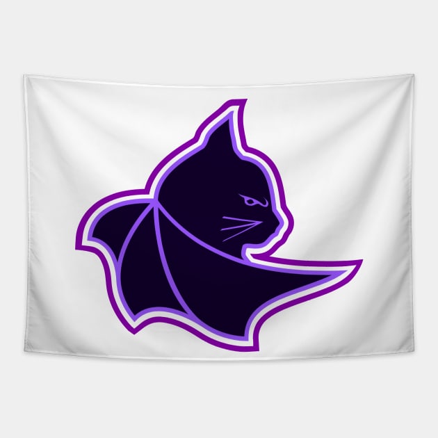 Ciabatta Bat-Cat Hockey Logo Tapestry by CiabattaBatCat