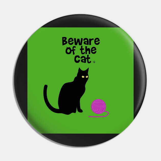 Beware of the cat Pin by redumbrellashop