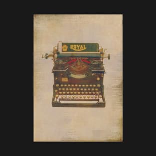 Vintage typewriter faded effect. Gift for writer. T-Shirt