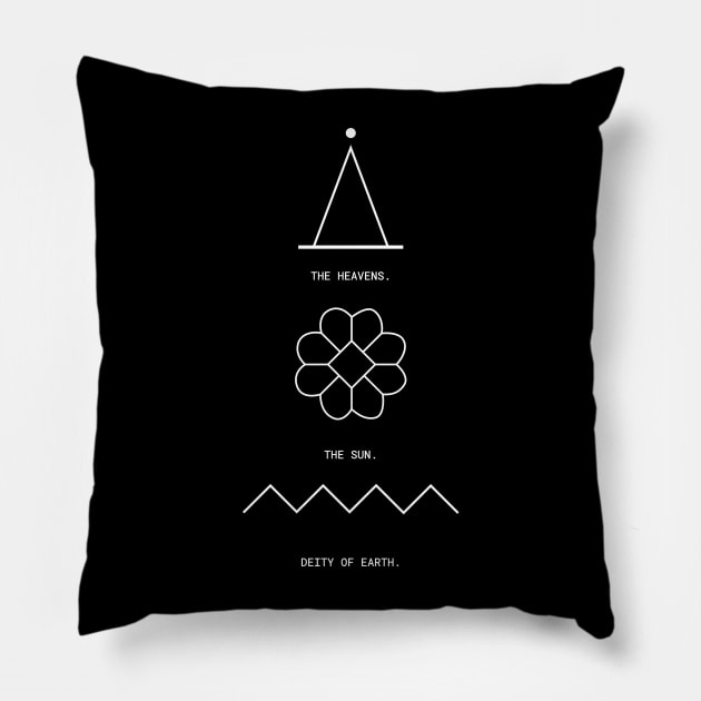 Tri-symbolism Pillow by Walzie