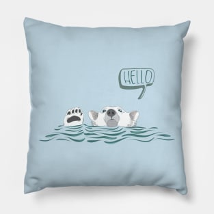 Hello from the polar side Pillow