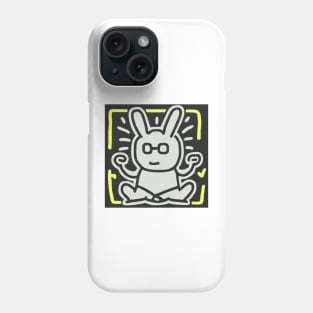 Funny Keith Haring, cat yoga Phone Case