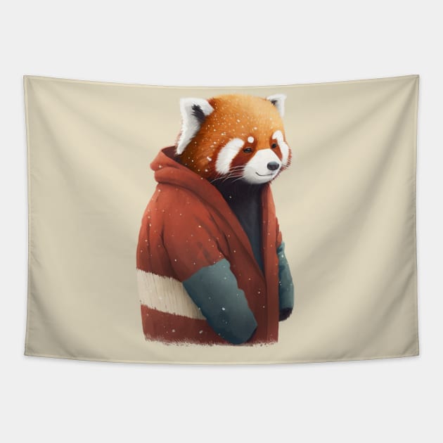 Stylish Red Panda Tapestry by gibah