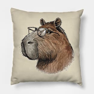 Capybara Connoisseur: The Pickiest Eater in Town! Pillow