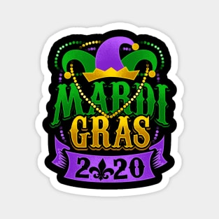 Mardi Gras 2020 Fleur de Lis Beads Souvenir Magnet