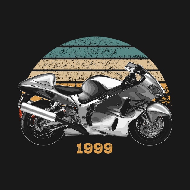 Suzuki Hayabusa 1999 Vintage Motorcycle Design by Madisen Harvey