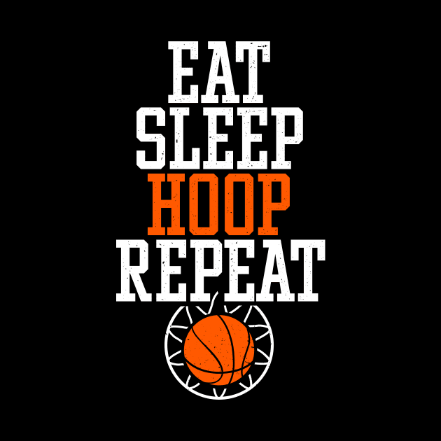 Eat Sleep Hoop Repeat - Basketball Hoop by propellerhead