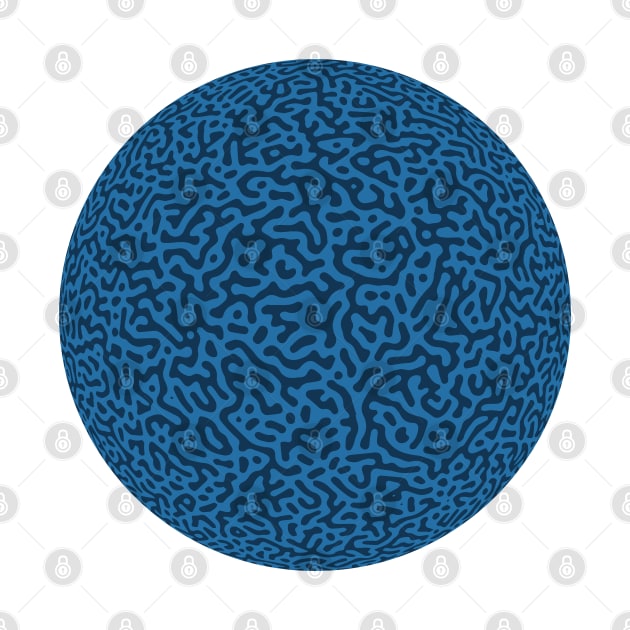 Turing Pattern Sphere (Blue) by John Uttley