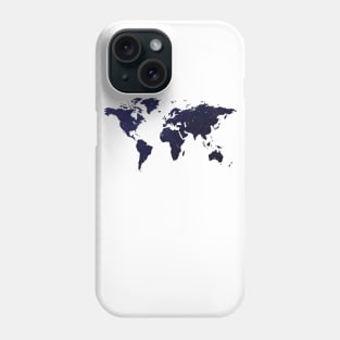 Space World Map Phone Case