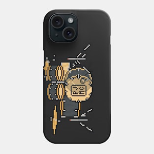 Pixel Black MC Drums Phone Case