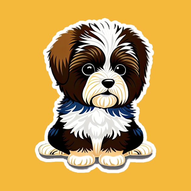 Cute Cartoon Havanese Puppy Dog by SymbioticDesign