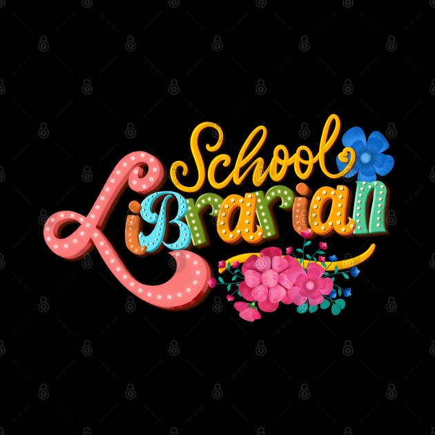 School librarian floral design by PrintAmor