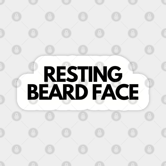 Resting Beard Face Magnet by Litehouse Tees