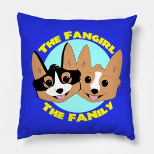 The FANily and The Fangirl Corgis - Yellow Names Pillow