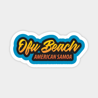 Ofu Beach American Samoa Sunset Islands Magnet