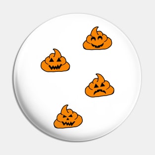 halloween jack o'lantern poo emoji Pin