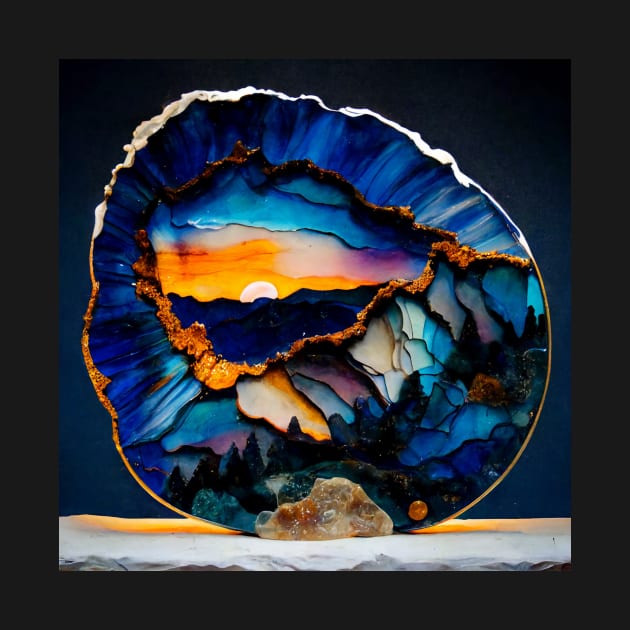 Geodes Sunrise Nature Outdoors by Moon Art