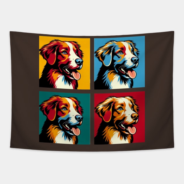 Nova Scotia Duck Tolling Retriever Pop Art - Dog Lovers Tapestry by PawPopArt