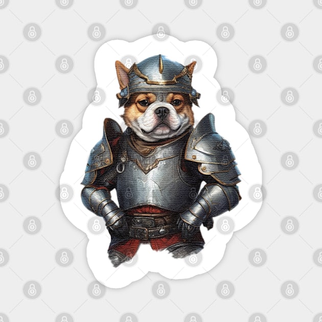 dog knight in shining armour Magnet by JnS Merch Store