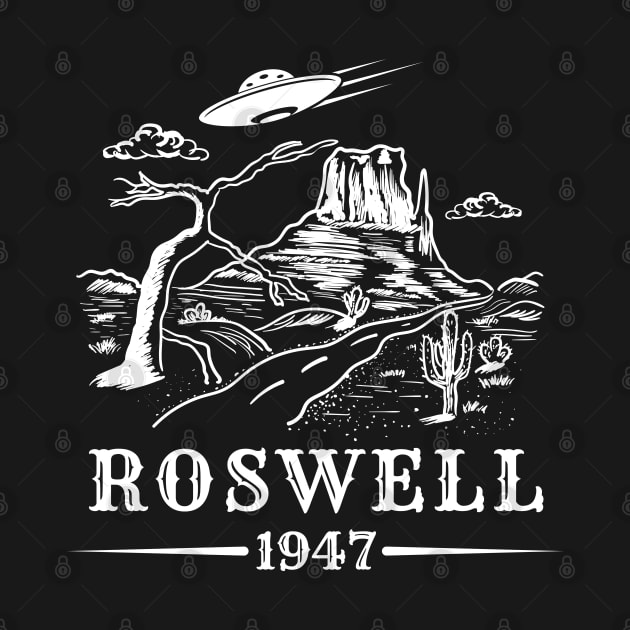 Roswell UFO - Alien Flying Saucer Crash by Paranormalshirts