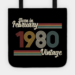 Vintage Born in February 1980 Tote