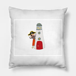 Pete the part-time pirate - lighthouse Pillow