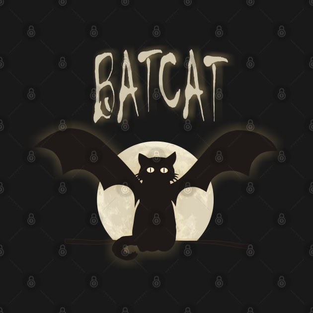 BatCat in Full Moon by Pixels Pantry