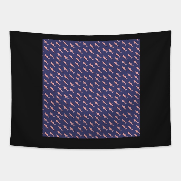 Shark Pattern Tapestry by Radradrad