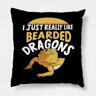 I Just Really Like Bearded Dragons Reptile Bearded Dragon Pillow