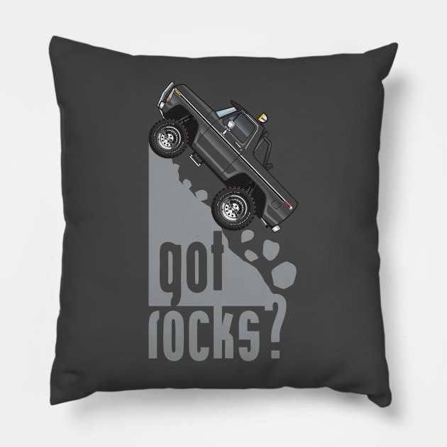 Got Rocks- Muticolor and Grey Pillow by JRCustoms44