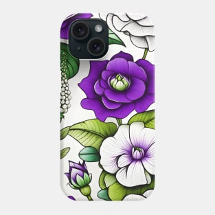 Suffragette Colours Floral Phone Case