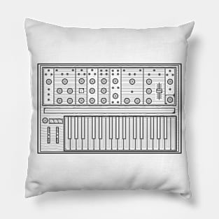 Vintage Synthesizer Pillow