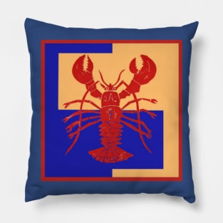 Lobster Square Designer Background Pillow