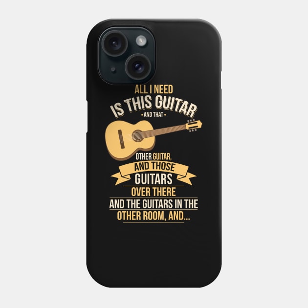 Funny Guitar Collector Guitarist Phone Case by dilger