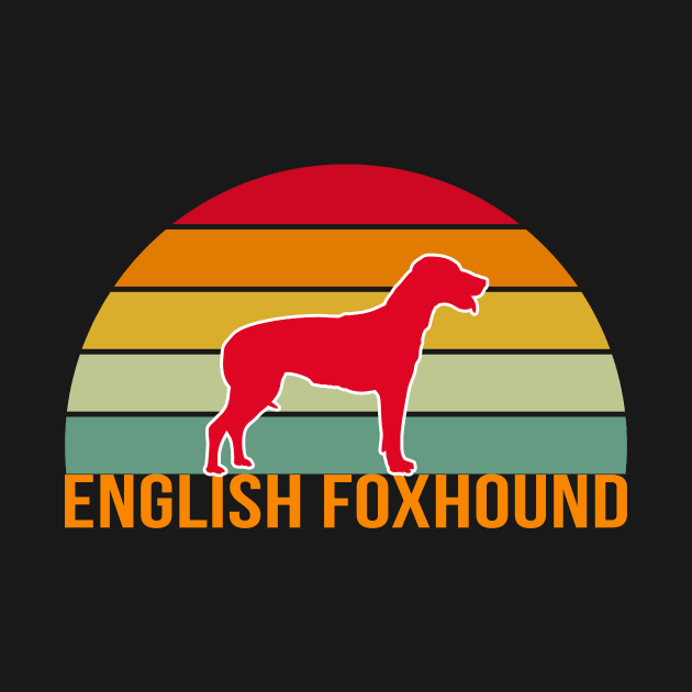 English Foxhound Vintage Silhouette by khoula252018