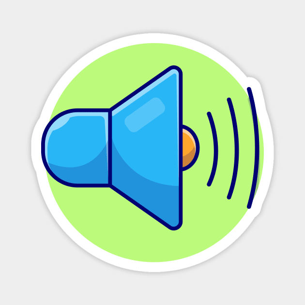 Sound On Icon with Volume Sound Cartoon Vector Icon illustration Magnet by Catalyst Labs