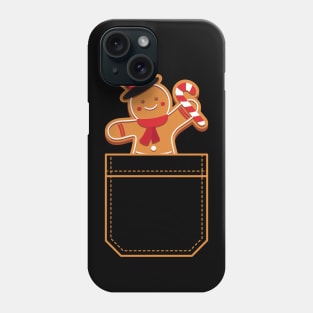 Plaid Gingerbread Cookie in Pocket Buffalo Christmas Phone Case