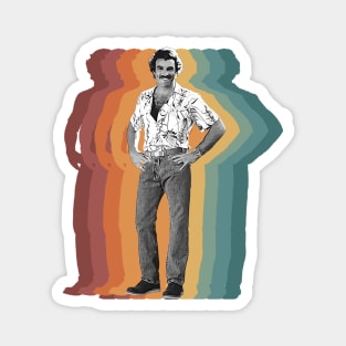 Tom Selleck Vintage Rainbow Magnet