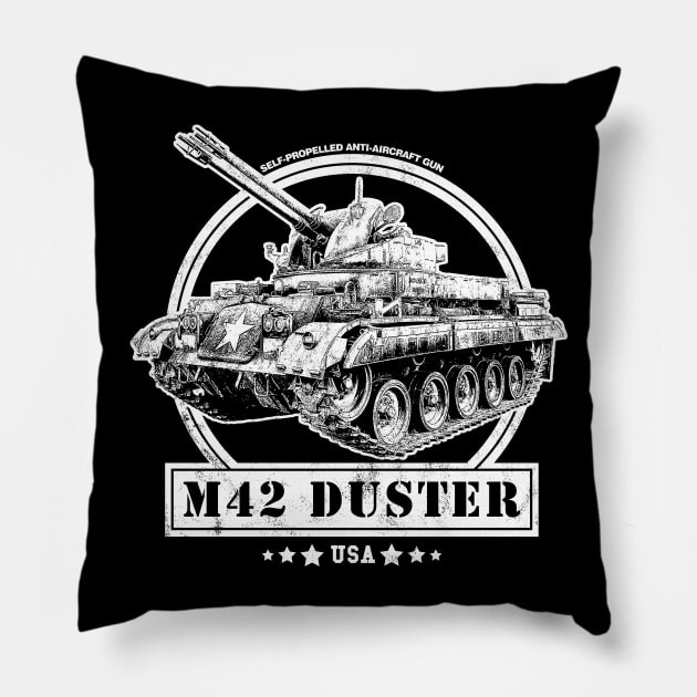 M42 Duster Self-Propelled Anti-Aircraft Gun Pillow by rycotokyo81