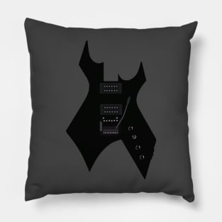 Black Guitar Pillow