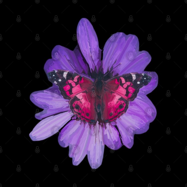 Purple Butterfly Lilac Flower by Manzo Carey